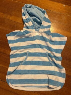 Pottery Barn Rugby stripe baby swim terry cover-up